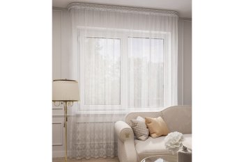 Штора тюлевая Legrand 300х260см белый 1 шт