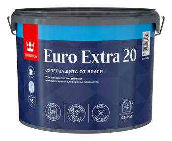 Краска водно-дисперсионная Tikkurila Euro Extra 20 основа для колеровки основа C 9 л