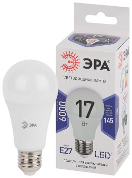 Лампа светодиодная Эра E27 17Вт 6000К холодный белый свет