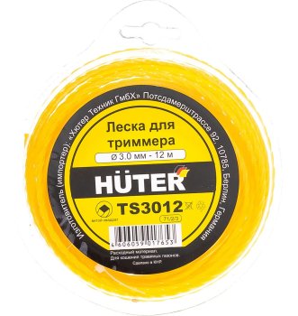 Леска для триммера HUTER Квадрат 3 мм 12 мм