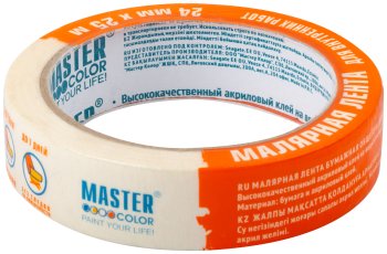 Лента малярная Master Color 24 мм х 25м белый