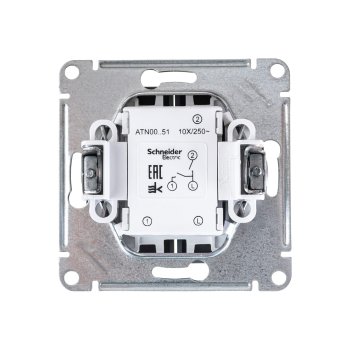 Выключатель встраиваемый Schneider Electric AtlasDesign 2 кл. грифель без подсветки