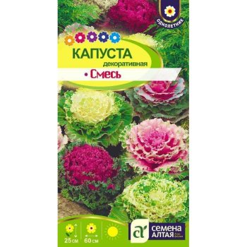Семена капусты декоративной Смесь окрасок Семена Алтая
