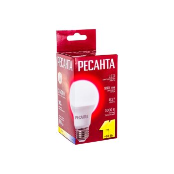 Лампа светодиодная Ресанта E27 11Вт 3000К теплый белый свет