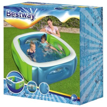 Бассейн надувной Bestway Window  168х168х56 см 565 л