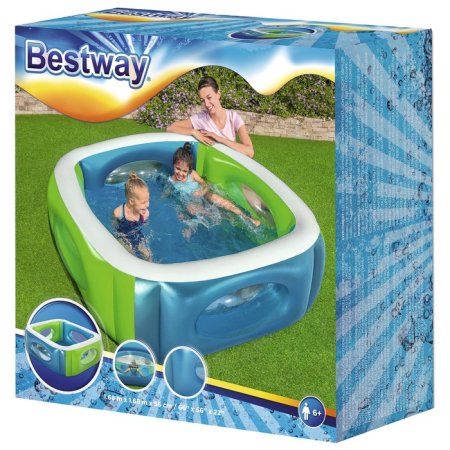Бассейн надувной Bestway Window  168х168х56 см 565 л