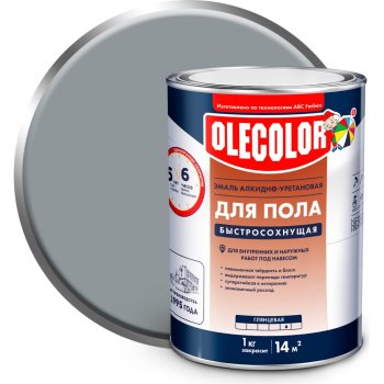 Эмаль ABC-Farben Olecolor для полов серая 1,8 л высокоглянцевая