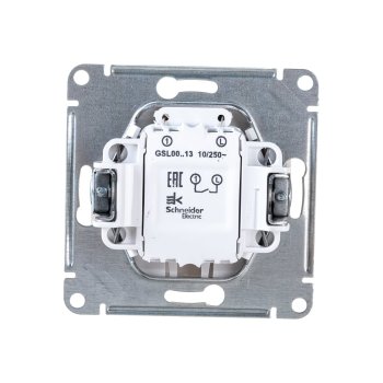Выключатель встраиваемый Schneider Electric Glossa 1 кл. перламутр с подсветкой