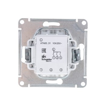 Выключатель встраиваемый Schneider Electric AtlasDesign 3 кл. белый без подсветки