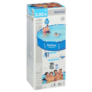 Бассейн каркасный Bestway Steel Pro 305х305х76 см 4 678 л