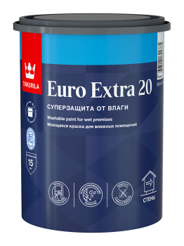 Краска водно-дисперсионная Tikkurila Euro Extra 20 основа для колеровки основа А 0,9 л