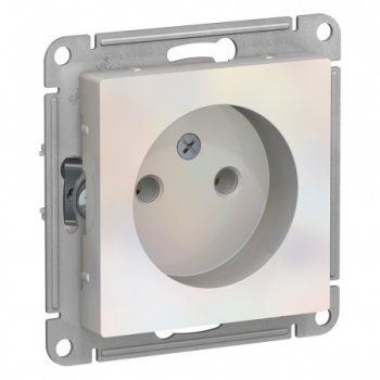 Розетка силовая встраиваемая Schneider Electric AtlasDesign без заземления жемчуг