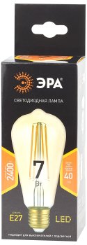 Лампа светодиодная Эра E27 7Вт 2400К теплый белый свет