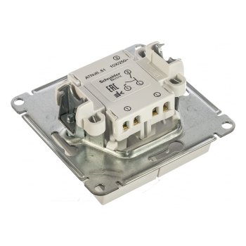 Выключатель встраиваемый Schneider Electric AtlasDesign 2 кл. белый без подсветки