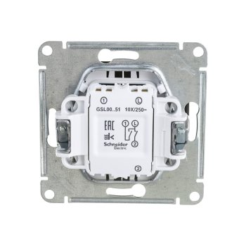 Выключатель встраиваемый Schneider Electric Glossa 2 кл. шоколад без подсветки