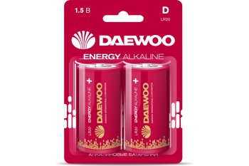 Батарейка щелочная DAEWOO ENERGY Alkaline LR20 (D) 2шт/уп.