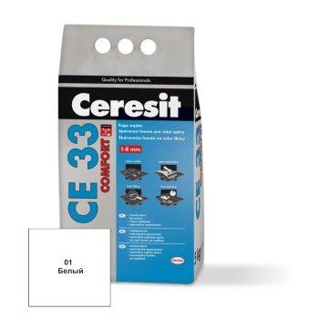 Затирка CE33 Ceresit белый (Фольга) 5 кг