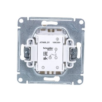 Выключатель встраиваемый Schneider Electric AtlasDesign 2 кл. бежeвый без подсветки