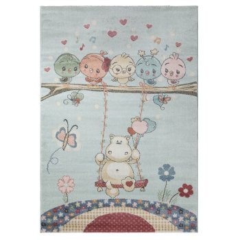 Ковёр интерьерный  BAMBINI прямой 1,7х1,2 м голубой