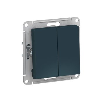 Выключатель встраиваемый Schneider Electric AtlasDesign 2 кл. изумруд без подсветки