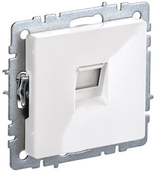 Розетка RJ45 категория 5е встраиваемая IEK Brite бежeвый