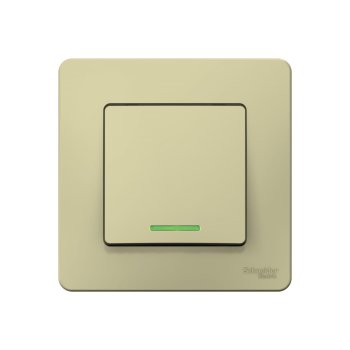 Выключатель встраиваемый Schneider Electric Blanca 1 кл. бежeвый с подсветкой