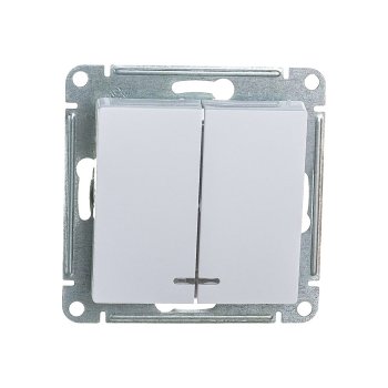 Выключатель встраиваемый Schneider Electric AtlasDesign 2 кл. белый с подсветкой