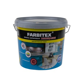 Краска водно-дисперсионная ABC-Farben FARBITEX моющаяся белая 6 кг