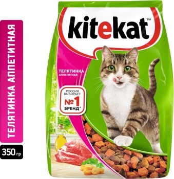 Корм сухой для кошек Kitekat Телятина аппетитная  350г
