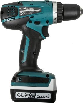 Дрель-шуруповерт аккумуляторная Makita DF347DWE Li-lon 14,4В 2x1,5Ач 23Нм