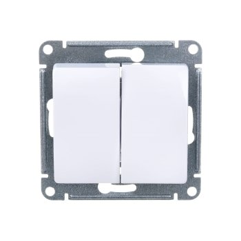 Выключатель встраиваемый Schneider Electric Glossa 2 кл. белый без подсветки