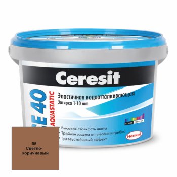 Затирка CE40 Ceresit светло-коричневый 2 кг