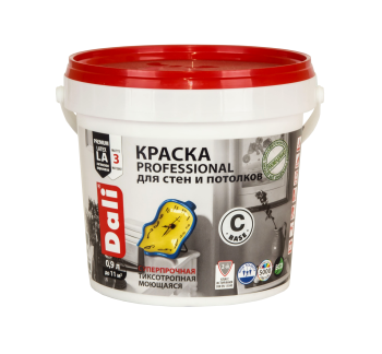Краска водно-дисперсионная Dali Professional 3 основа для колеровки основа С 0,9 л