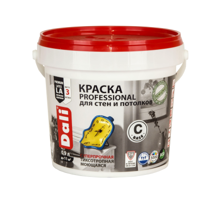 Краска водно-дисперсионная Dali Professional 3 основа для колеровки основа С 0,9 л
