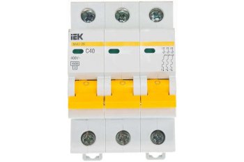 Автоматический выключатель IEK ВА 47-29 3P 40А хар-ка C 4,5кА