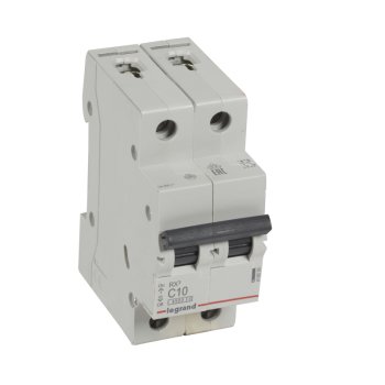 Автоматический выключатель Legrand Rx3 2P 10А хар-ка C 4,5кА