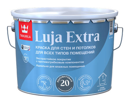 Краска водно-дисперсионная Tikkurila LUJA EXTRA основа для колеровки основа C 9 л