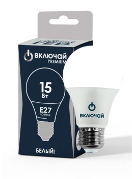Лампа светодиодная Включай PREMIUM E27 15Вт 4000К нейтральный белый свет