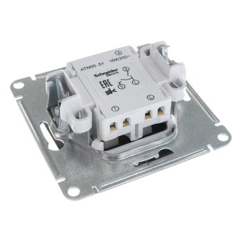 Выключатель встраиваемый Schneider Electric AtlasDesign 2 кл. мокко без подсветки
