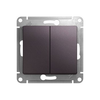 Выключатель встраиваемый Schneider Electric Glossa 2 кл. сиреневый туман без подсветки