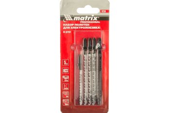 Набор пилок для лобзика Matrix Professional 50/75 мм по дереву 5 шт.