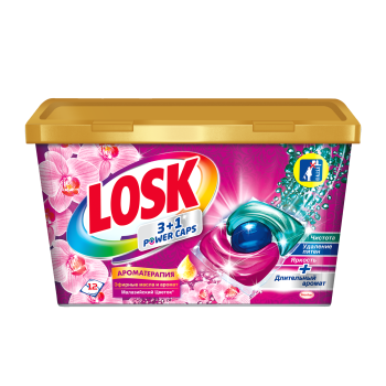 Капсулы для стирки белья Losk Трио  Арома 0,156 л для цветного белья для стиральных машин