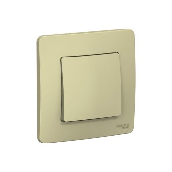 Переключатель встраиваемый Schneider Electric Blanca 1 кл. бежeвый без подсветки