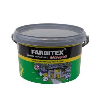Краска водно-дисперсионная ABC-Farben FARBITEX фасадная белая 3 кг