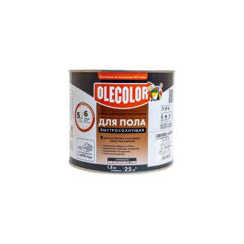 Эмаль ABC-Farben Olecolor для полов желто-коричневая 1,8 л высокоглянцевая
