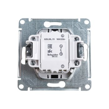 Выключатель встраиваемый Schneider Electric Glossa 1 кл. шоколад без подсветки