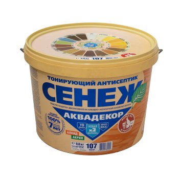Антисептик Сенеж Аквадекор декоративный каштан 9 кг