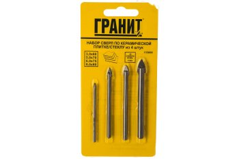 Набор сверл по керамограниту Гранит 133008 3--8 мм 4 шт