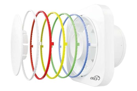 Вентилятор ERA DISC 4 100мм белый 159х159х85мм