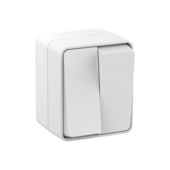Выключатель накладной Schneider Electric AtlasDesign Profi54 2 кл. белый без подсветки